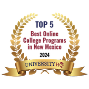 Top 5 Best Online College Programs in New Mexico 2024 digital badge
