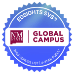 EdSights Student Voice Score recognition badge for NMSU Global Campus